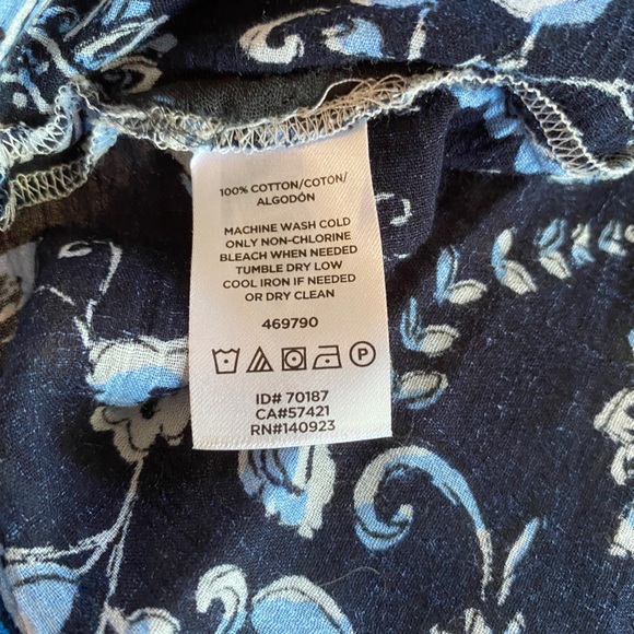 Loft long sleeve boho style cotton blouse. Size M - Picture 3 of 5